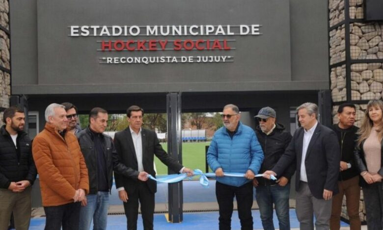 Inauguraron estadio de hockey en barrio Alberdi