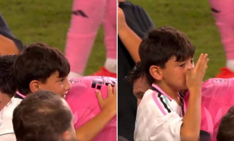 La divertida reacción de Ciro Messi al oler a su papá