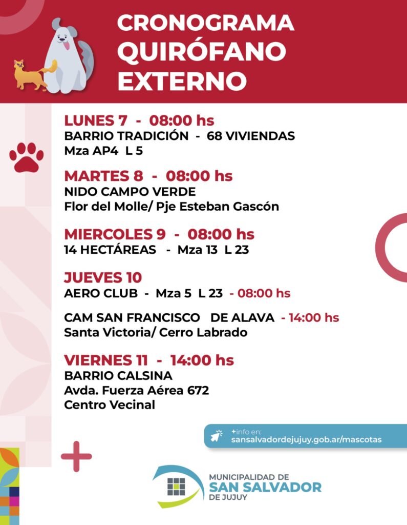 Quirófano Externo de Zoonosis recorrerá distintos barrios