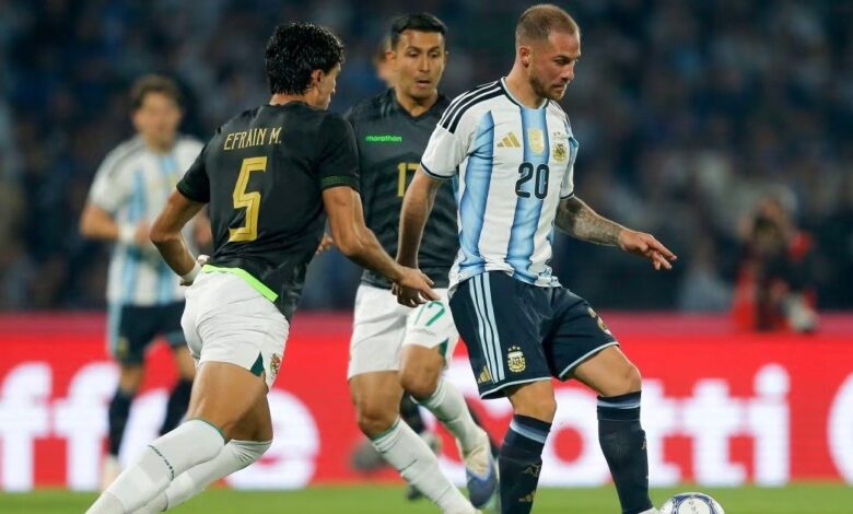 Exhibición de Argentina que goleó a Bolivia